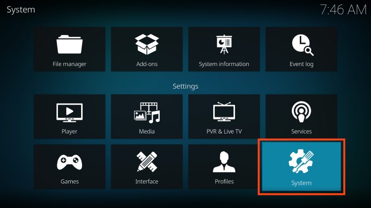 click system for the crew on kodi