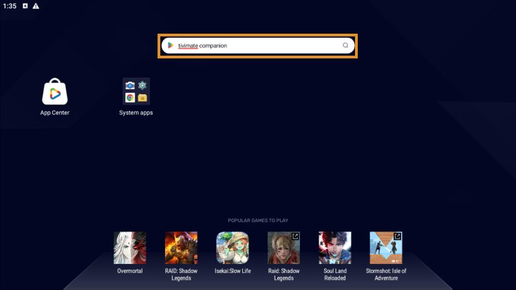 search for tivimate companion in google play