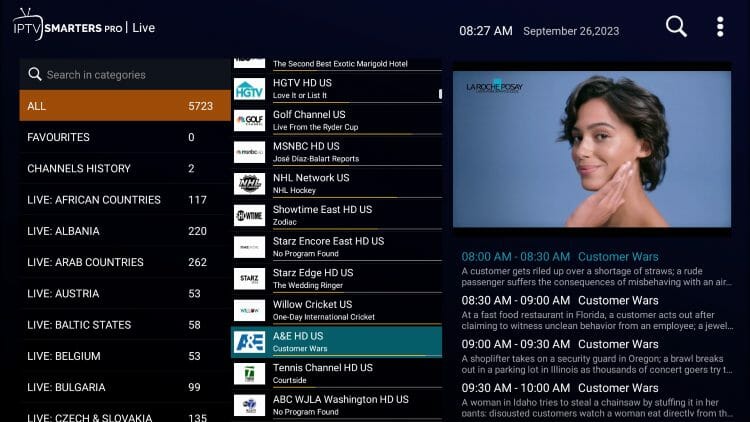 thetvsub channel options