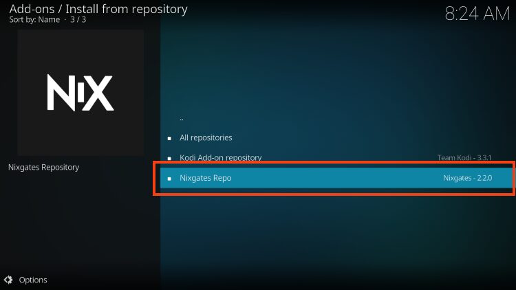 choose nixgates repo