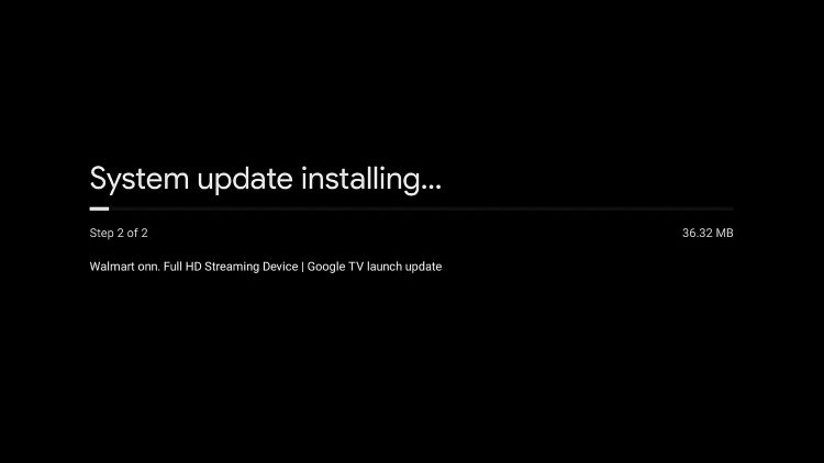 onn google tv stick update