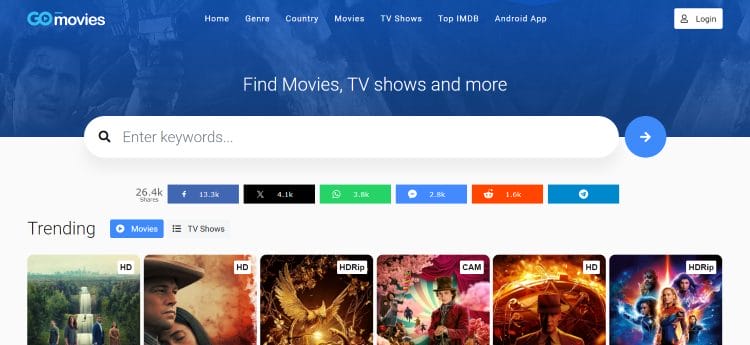 free movie streaming site with nice layout