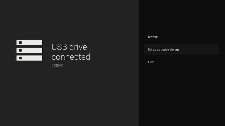 Format as Device Storage