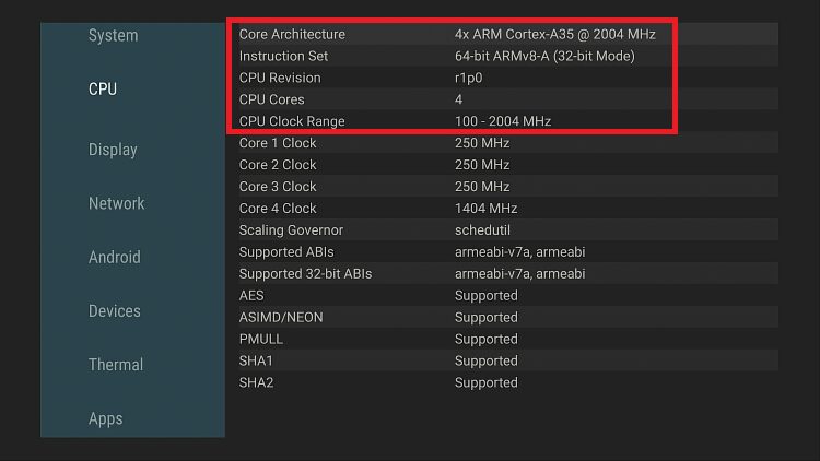 4K Box CPU clocking