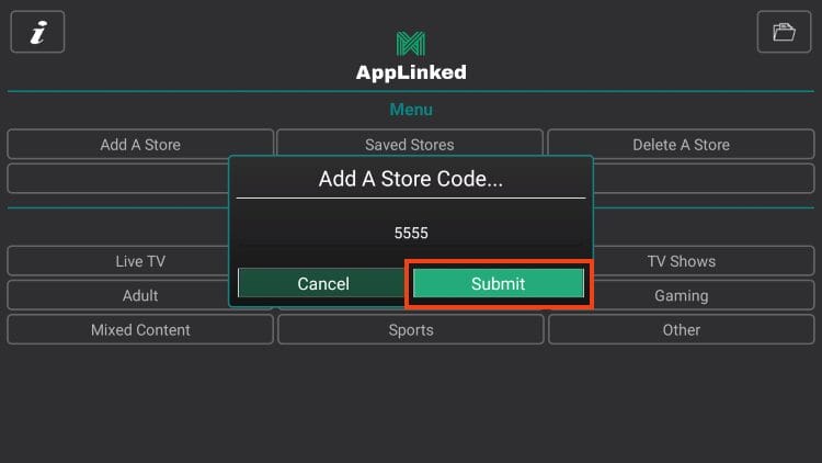type code of your choice and click submit