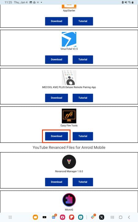 click download easy fire tools