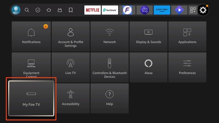 select my fire tv