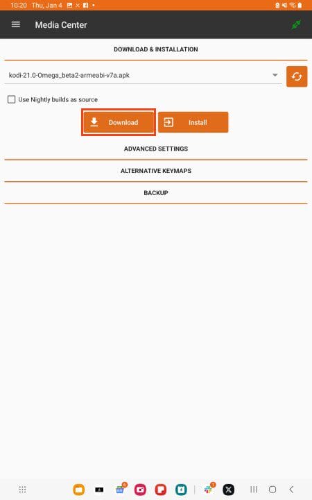 click download