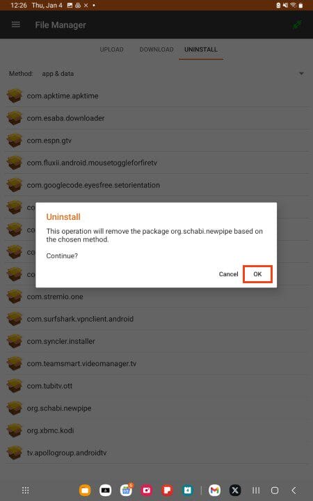 click ok