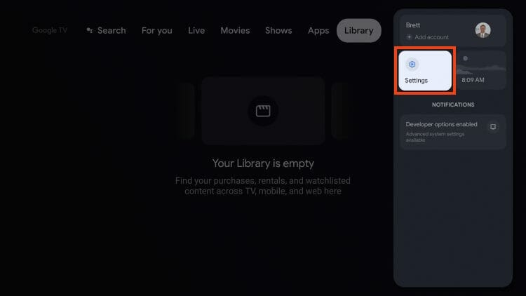 select settings