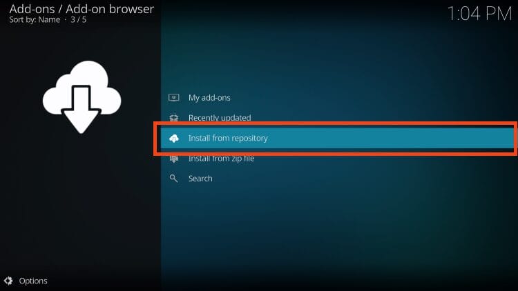 select install from repository