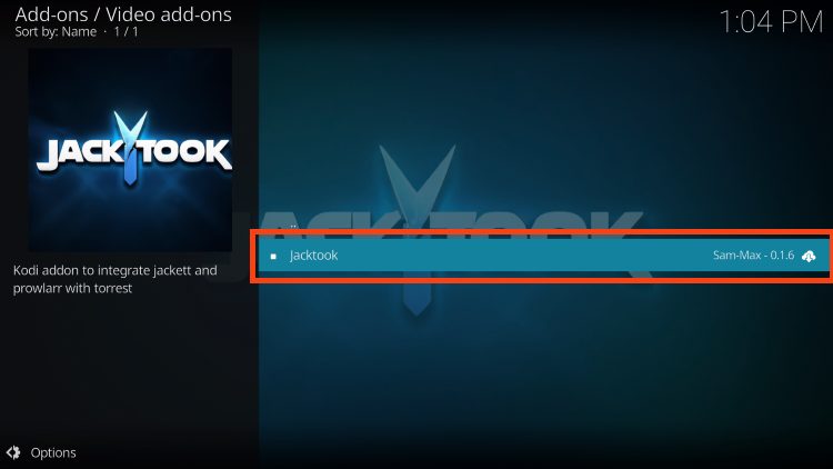 click Jacktook Kodi Addon