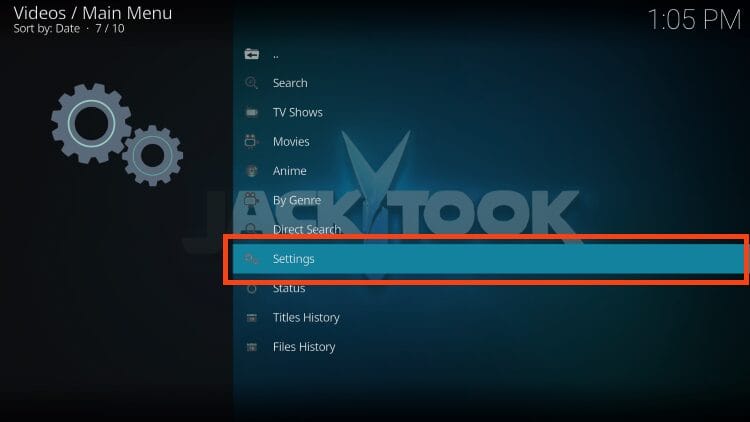 choose settings