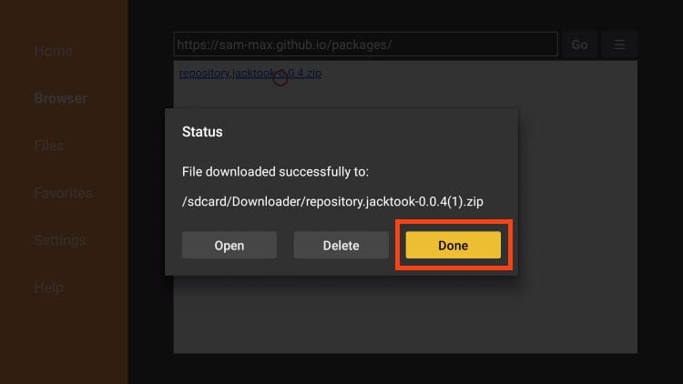 click done