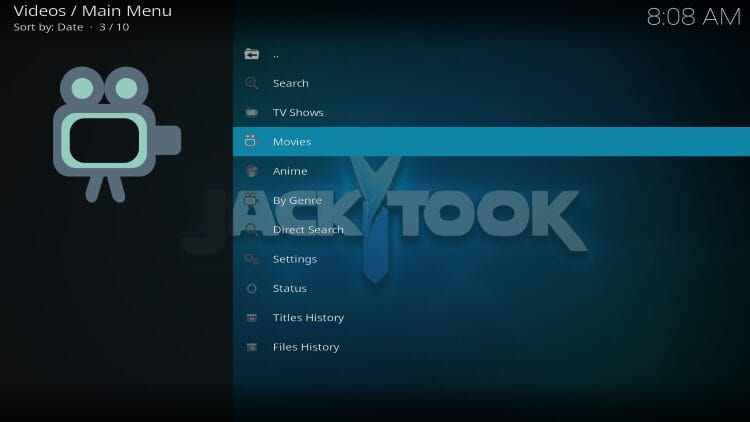 Jacktook Addon Interface