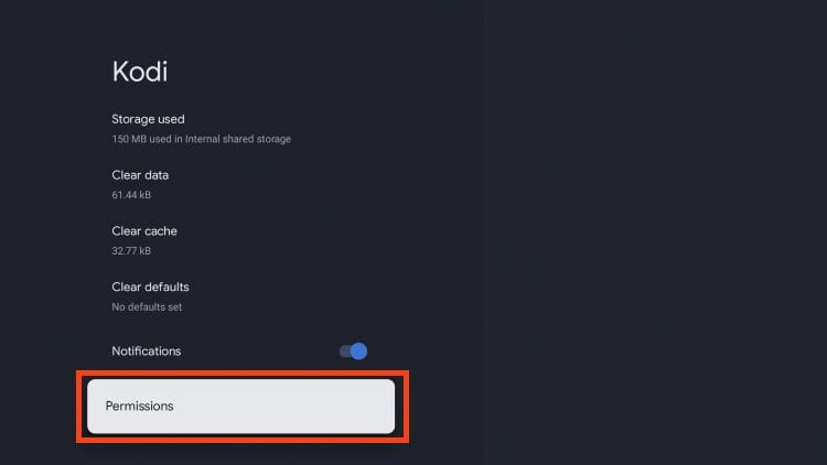 Click Permissions