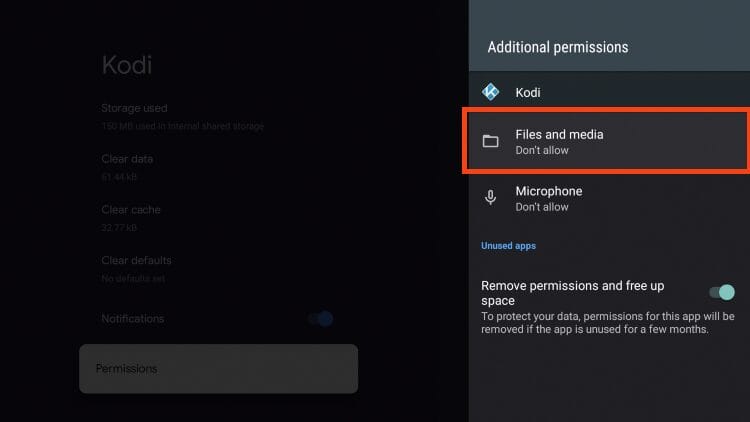 choose Files and media