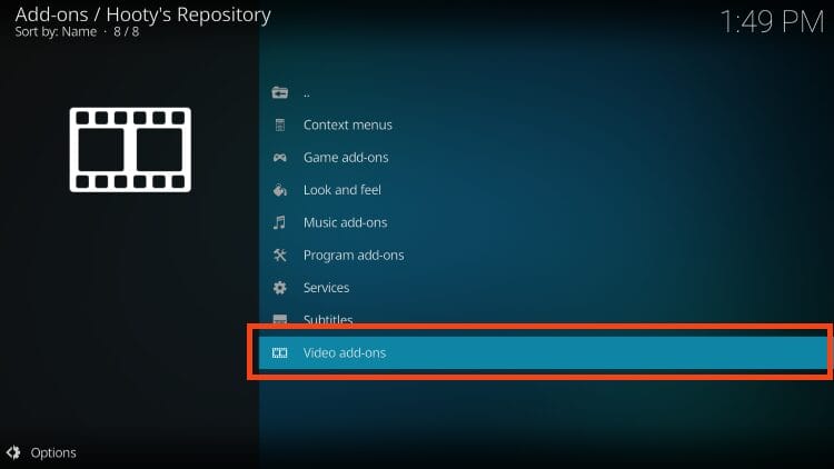 click video addons