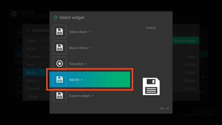 click add-on