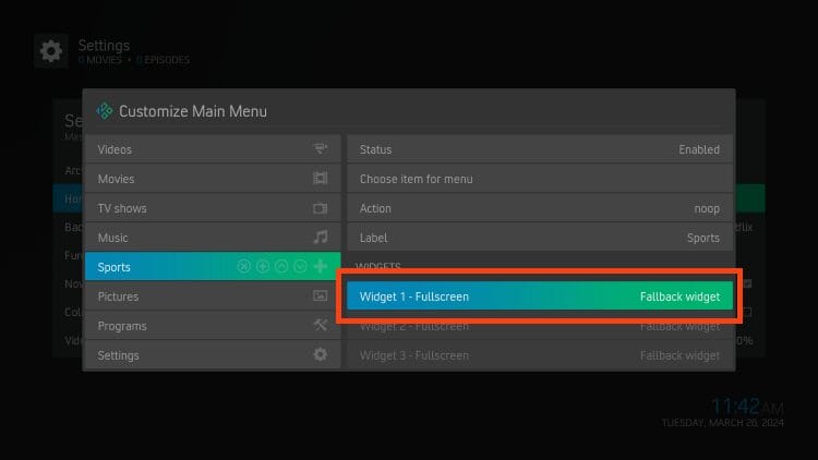 select widget 1