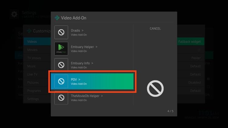 choose POV or other addon of your choice