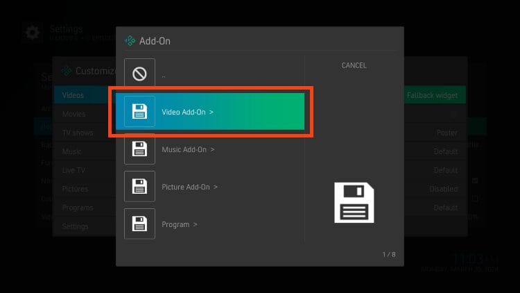 click video add-on