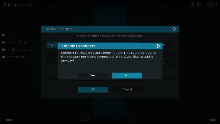 FEN Kodi not installing