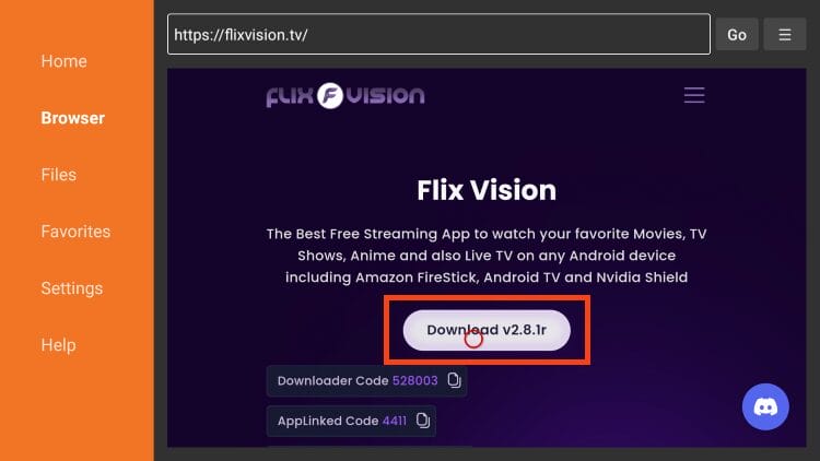 click download flix vision