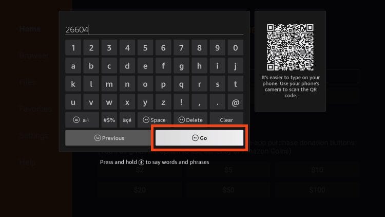type the downloader code for Smart IPTV