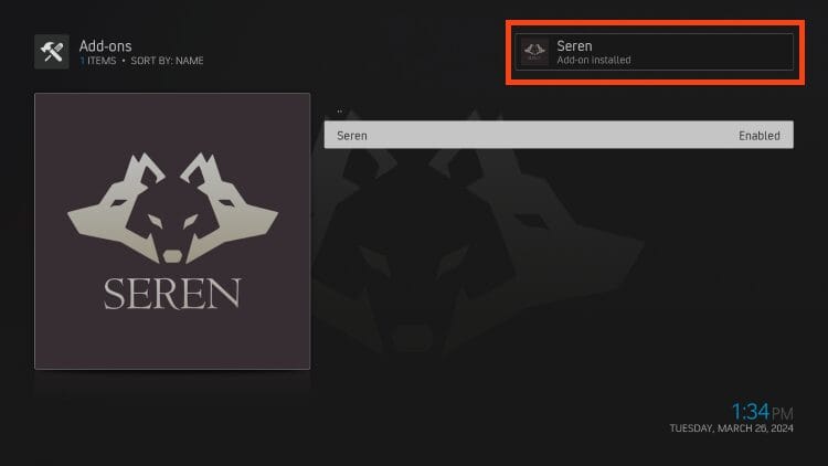 addon installed successfully