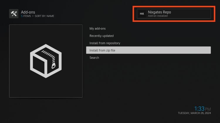 repo installed message will appear