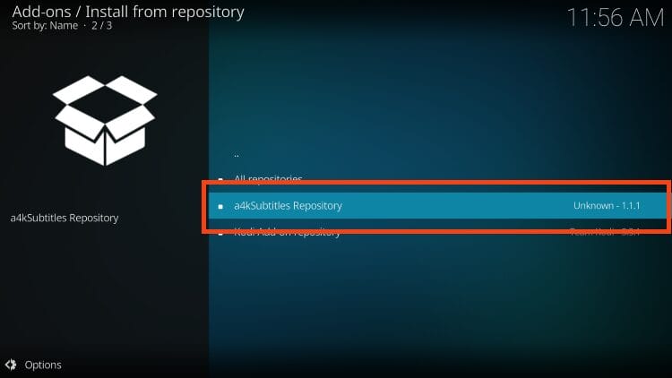 choose a4kSubtitles Repository
