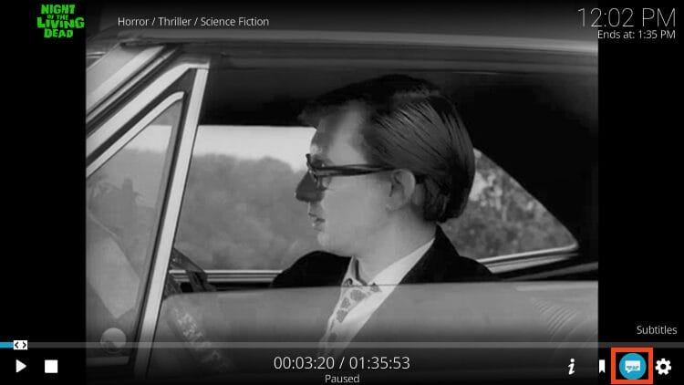 click subtitle icon in the bottom right hand corner