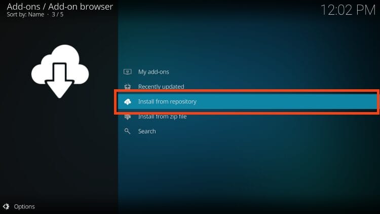 choose install from repository