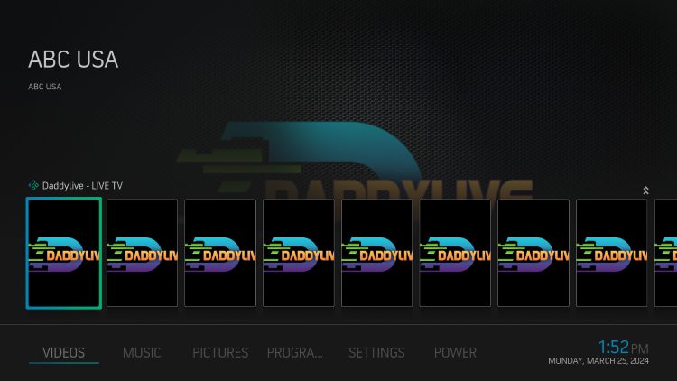 kodi live widget with skin