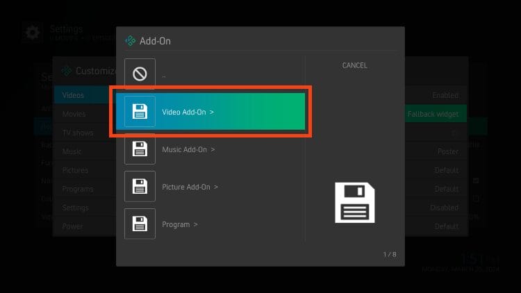 click video add-on