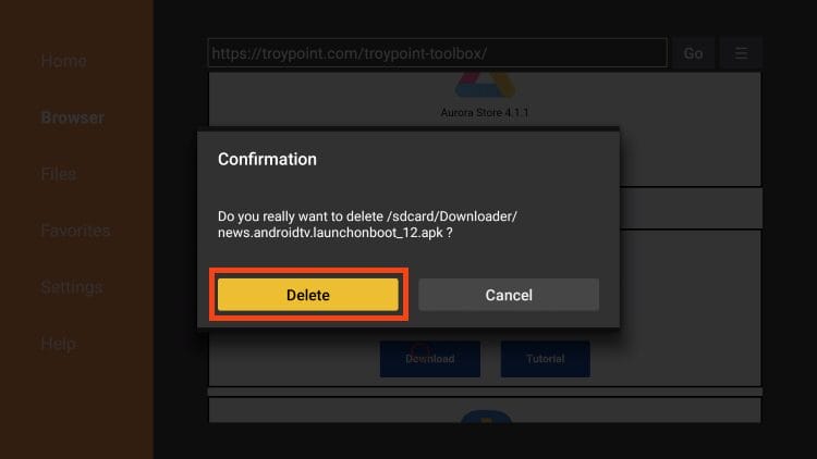 select delete again