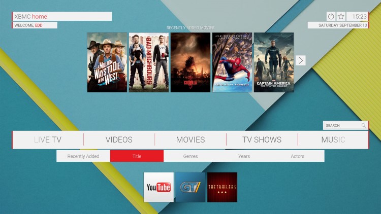 Unity Kodi Skin