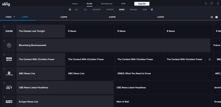 Sling TV Freestream Website