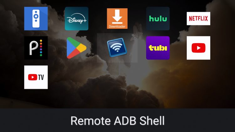 select remote adb shell app