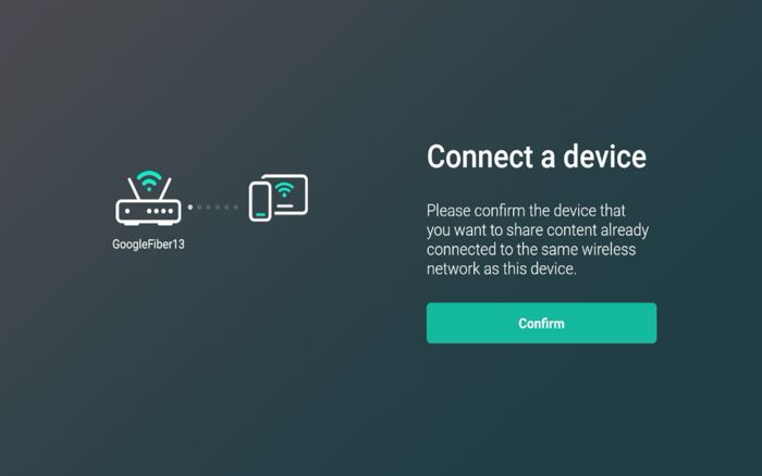 Click Confirm when your network name appears.