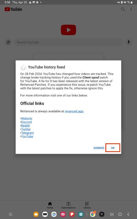 click ok