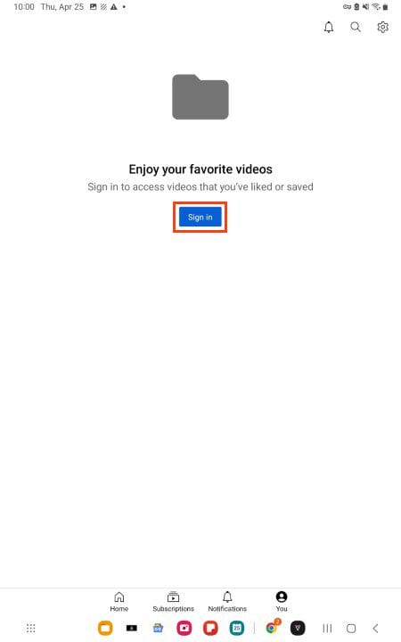 choose sign in