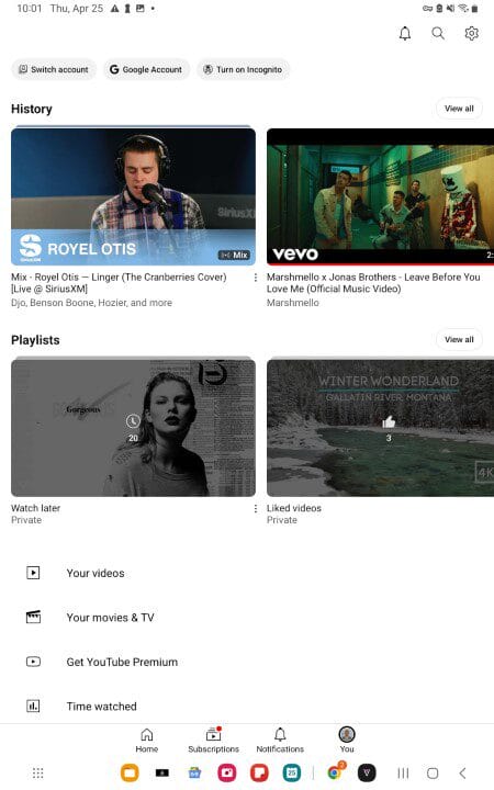 login to your YouTube account on YouTube Revanced