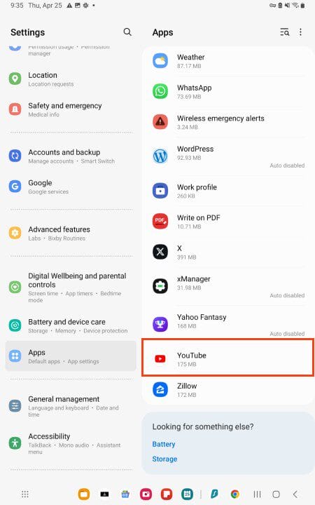 select YouTube