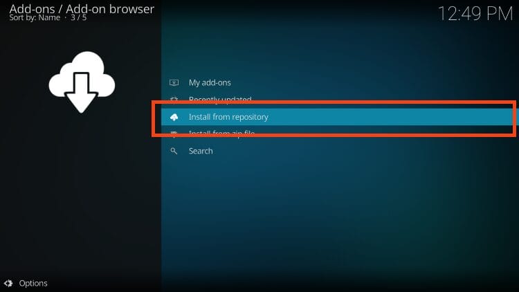click install from repository