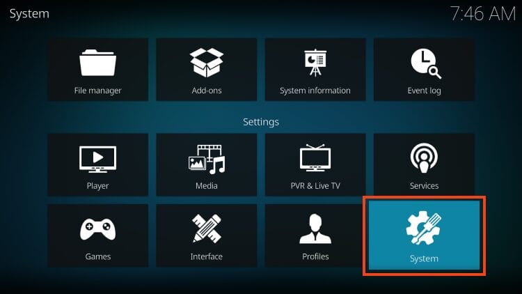 choose system to install redflix kodi build