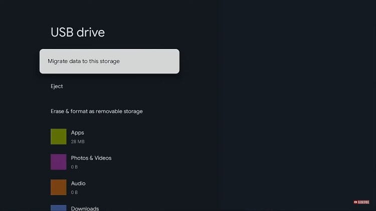 select migrate data to this storage