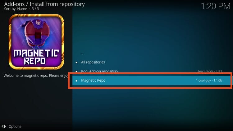 choose magnetic repo