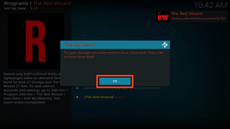 when prompted click ok